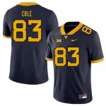 Men's West Virginia Mountaineers NCAA #83 CJ Cole Navy Authentic Nike Stitched College Football Jersey XC15Y13JI